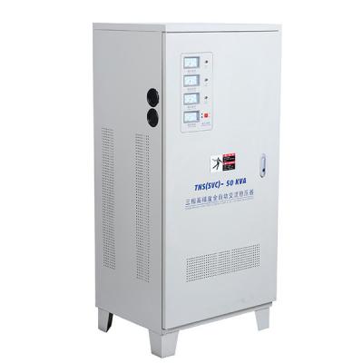 China Industrial Three Phase Voltage Stabilizer 3 Phase 50 Kva Vertical Regulator for sale