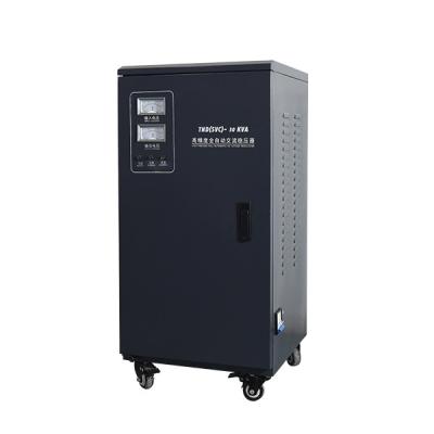 China Black Encclosure Single Phase Voltage Stabilizer 30KVA Voltage Regulator 220v Ac for sale