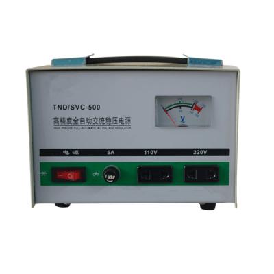 China TND 500VA 220V Single Phase Voltage Regulator 50Hz 110v Voltage Stabilizer for sale