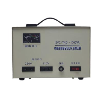 China 1000VA 1KVA Single Phase Voltage Stabilizer For Refrigerator 50Hz 220V 110V for sale