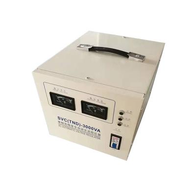 China Home Single Phase Voltage Stabilizer 3000VA 220VAC Auto Voltage Regulator for sale