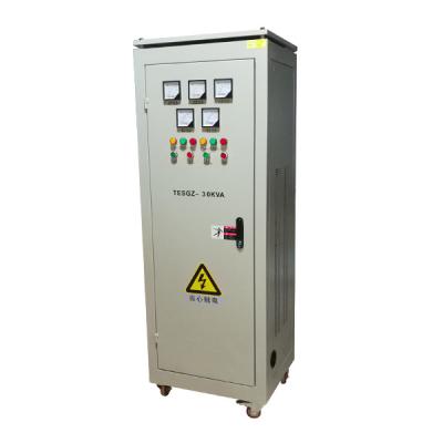 China Column Type 3 Phase Voltage Stabilizer 30kva Input 380V Output Adjustable for sale