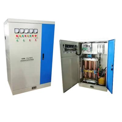 China Servo Motor Type Class F Insulation 350KVA Industrial Voltage Stabilizer for sale