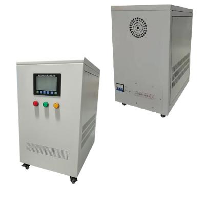 China LCD Display Coil AC Metallic 30KVA Industrial Automatic Compensated Voltage Stabilizer for sale