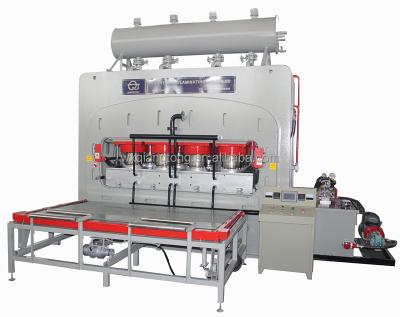 China wood processing for furniture short board cycle press machine 183*275cm melamine laminate board making machine for sale