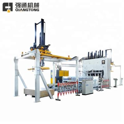 China Q235 Particleboard Chipboard Short Cycle Melamine Laminating Hot Press Line for sale