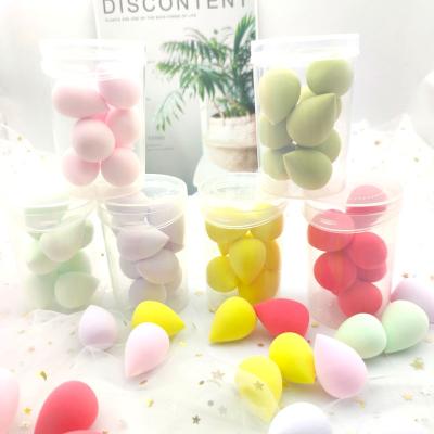 China Soaking Becomes Bigger Small Mini Eggs Different Shape Makeup Sponge Set With Storage Box for sale