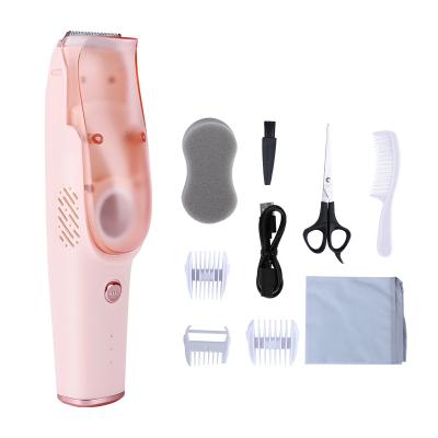 China Can store hair professional automatic absorption baby rechargeable hair trimmer with hair storage box for sale