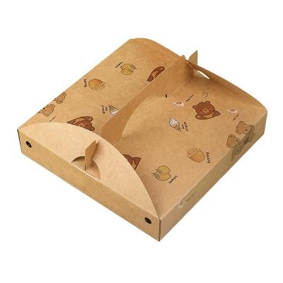 China Brown Disposable Paper Pizza Box Eco-friendly Packaging Box Food Grade 12