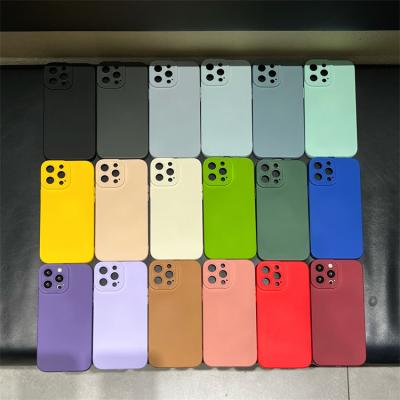 China Factory Wholesale Shockproof Colors 18 14 14 pro Max Soft Silicone Phone Case Colorful Tpu Case For Iphone 13 12 pro 11 pro max for sale