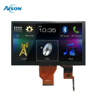 China 7 Zoll TFT-Touchscreen mit 50 Pins Kapazitäts-Touchscreen 800x480 RGB 400cd/m2 zu verkaufen