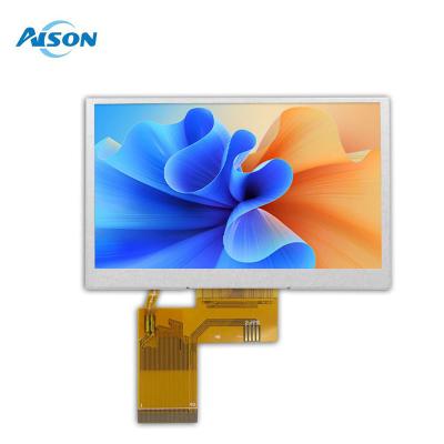 China 4.3 inch IPS TFT LCD-scherm 800x480 IPS LCD capacitieve touchscreen 450 Cd/M2 Te koop