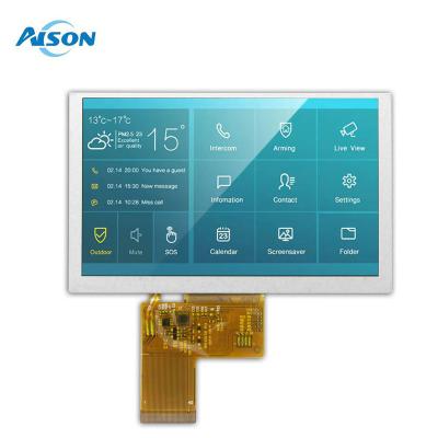 China 5.0 Inch LVDS LCD Module 1000 Cd/M2 Industrial Touch Display 800x480 for sale