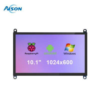 Cina 10.1 pollice Raspberry Pi schermo 1024X600 HDMI USB touch screen 450 cd/m2 in vendita