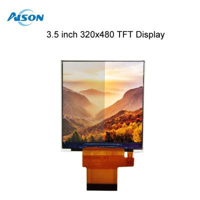 중국 3.5인치 TFT LCD 모듈 320x480 초상화 LCD 디스플레이 500 cd/m2 MCU/RGB 인터페이스 판매용