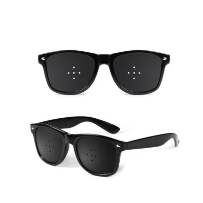 China Sports Sunglasses 5 Holes Glass Pinhole Lenses for Exercise Training Myopic Pinhole Sunglasses Five Wells Lens for sale