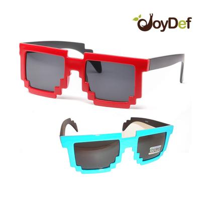 China Large Digital Pixelated Neon Piexel Glasses Sun Glasses Party Funny Sun Glasses Sunglasses for sale