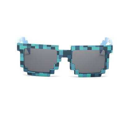 China Large digital pixelated funny sunglasses newest party novelty sunglasses party retro custom sunglasses 8 bit pixel for sale