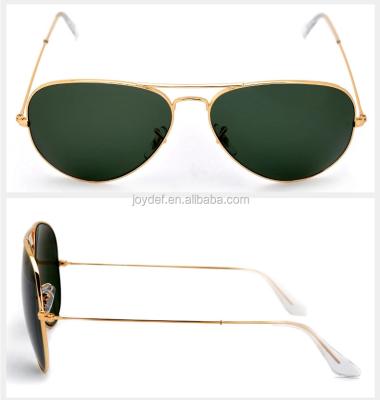 China Classic Fashion Sunglasses Metal Sunglasses with Dark Green Lens Sunglasses Metal Sunglasses for Male and Female for sale