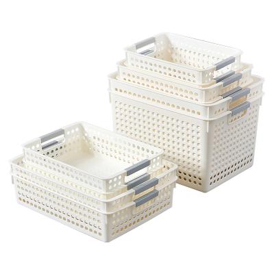 China Factory Price Viable Hot Selling Clothing Storage Organizer PP Plastic Sundries Storage Box Kitchen Storage Basket for sale