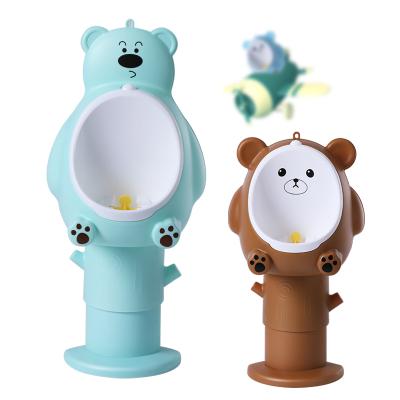 China Aid Boys By Urinating Plastic Baby Urinal Bucket Wall Hanging Infant Child Urinal With Expandable Windmill Available for sale