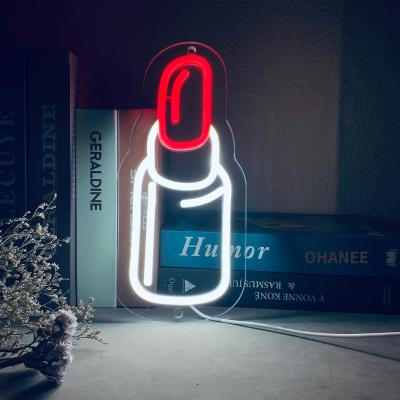 China LANDSCAPE Dropshipping 5V USB Lipstick Neon Sign Light Wall Customs Decor Lead for sale