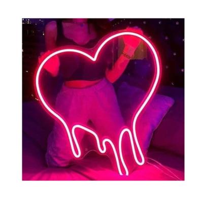 China 12v Flex Led Heart Neon Sign Neon Lights High Quality Eco-friendly Cheap Decor Wall Light for sale