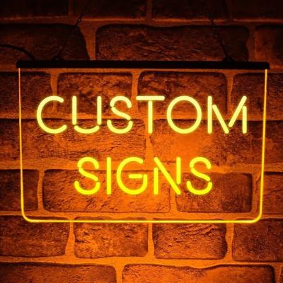 China Custom Home Buildings Bar Toilet Shop Man Cave Garage Restaurant LED Neon Sign Lights Hanging Wall Display Signs Advertising for sale