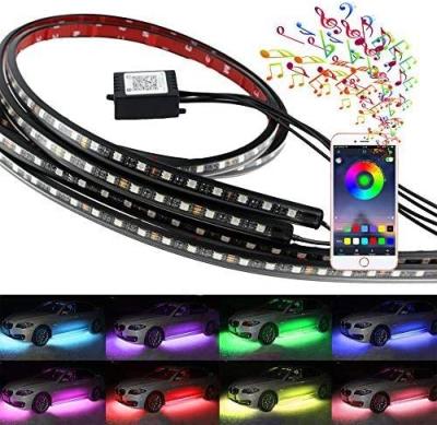 China Automotive Industry 90cm 120cm RGB Under Led Car Lighting 7 Colors Underglow Led Strip Lights for sale