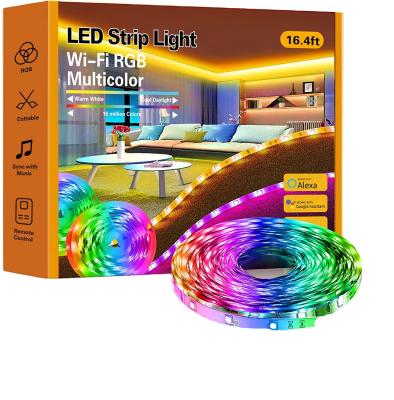 China 32.8ft led warehouse strip lights RGB 5050 color changing LED light strips kit with IR outdoor led lights for bedroom for sale