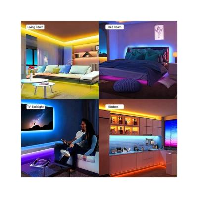 China Warehouse factory wholesale 5050 RGB strip lights led strip light for bedroom kitchen home decoration for sale