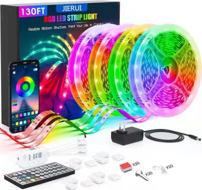 China Ultra Long Warehouse RGB 5050 Color Changing LED Strip Lights Kit with 44 Keys IR Remote Led Lights for Bedroom Kitchen Home Decoration for sale