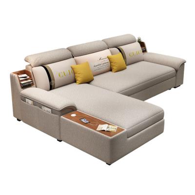 China Foldable Foldable Multi-Function Comfortable Dual-Function Living Room Furniture Corner Sofa Bed Storage Technology Cloth for sale