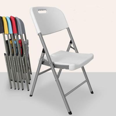 China Factory Direct Selling Foldable Single Folding Chair Portable Plastic Leisure Dining Chair Back Office Computer Chair for sale