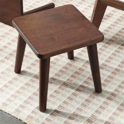 China Retro Small Stool Leisure Living Room Small Solid Wood Stool Simple Simple Home Minimalist Chair Easy Installation for sale