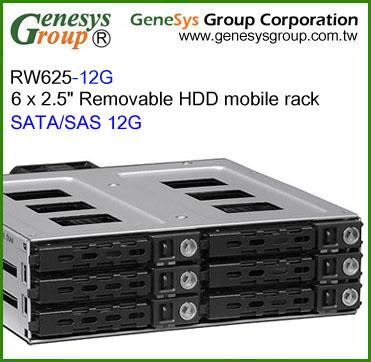 China RW625-12G Aluminum, 12G SATA/SAS Cage, Movable HotSwap 1x5.25