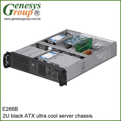 China With Fan E266B, 2U Industrial Server Rackmount Chassis, Industrial Computer Case for sale