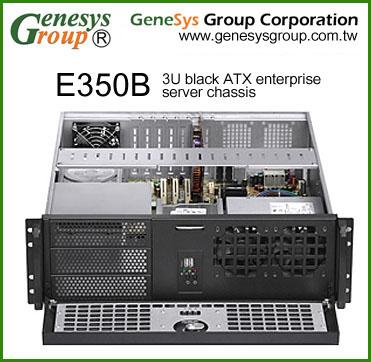 China With Fan E350B , 3U Black ATX Enterprise Server Chassis , Industrial Computer Case for sale