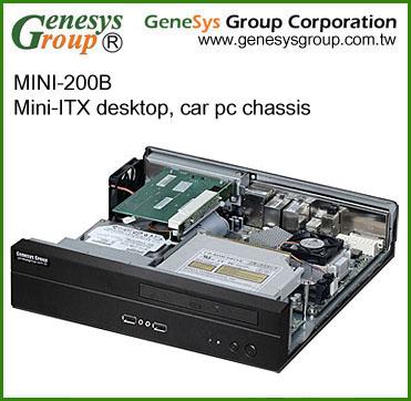 China With MINI-200B fan, Mini-ITX desktop, car PC chassis, Mini-ITX case for sale