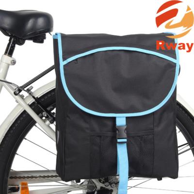 China Leisure 8L PVC Coating Water Resistant Bicycle Pannier Messenger Single Buckle Bag For Back Rack for sale