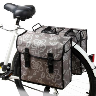 China Polyester Large Durable Bike Pannier Rear Seat Trunk Pack Bicycle Carrying Recycling Bag for sale