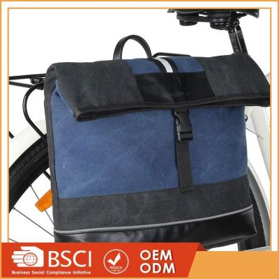 China 100% Outdoor Canvas Bike Handlebar Black Polyester Bicycle Frame Recycling Bag for sale