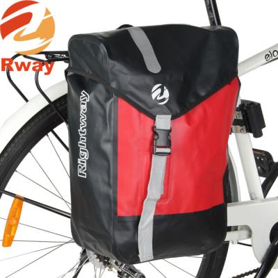 China Low MOQ PVC Dry Back Cycling Carrier Bag Colorful Waterproof Lid Bicycle Pannier for sale