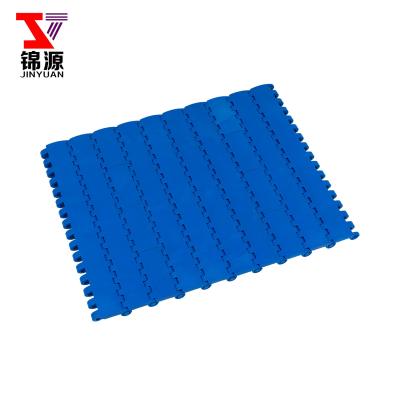 China Flat Top Blauwe Pvc-transportband Typen 50,8 mm Pitch Gebruikt in Singapore Te koop