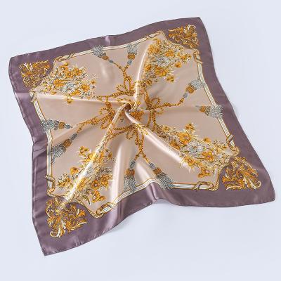 China Polyester Scarves Silk Senior Designer Head Scarf for sale