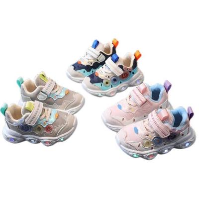 China Around 2022 New Kids Sports Shoes Children Sole Toddler Soft Shoes Cute Cartoon Sneakers Baby Walking Running Breathable for sale