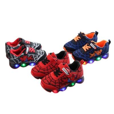 China Around Kid Shoes Boys Girls Sports 2022 Shoes New Cartoon Children Mesh LED Running Walking Fashion Luminescent Casual Soft Unique Fitness for sale