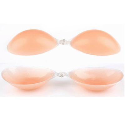 China Mei Xiao Ti Bra Cup Silicone Seamless Invisible Self Adhesive Stick On Chest Deep V Silicone Bra for sale