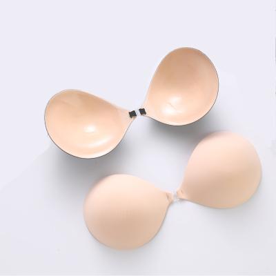 China Mei Xiao Ti Ultrasonic Silicone Bra Inner Seamless Invisible Self Adhesive Stick Face Seamless Silicone Cloth Cup On Deep V Chest Bra for sale