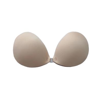 China Mei Xiao Ti Inner Seamless Invisible Self Adhesive Stick Nylon Spandex Silicone Face Seamless Round Silicone Cloth Cup Bra for sale